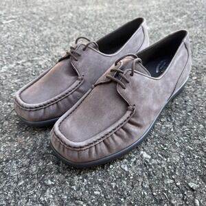 SAS Women's 7.5W NWOT Petra Truffle Nubuck Leather Moccasin Lace Up‎  Oxfords